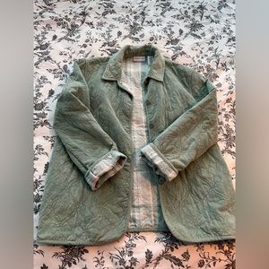Alfred Dunner Mint Heart Quilted Corduroy Jacket